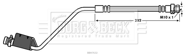 BORG & BECK Тормозной шланг BBH7632